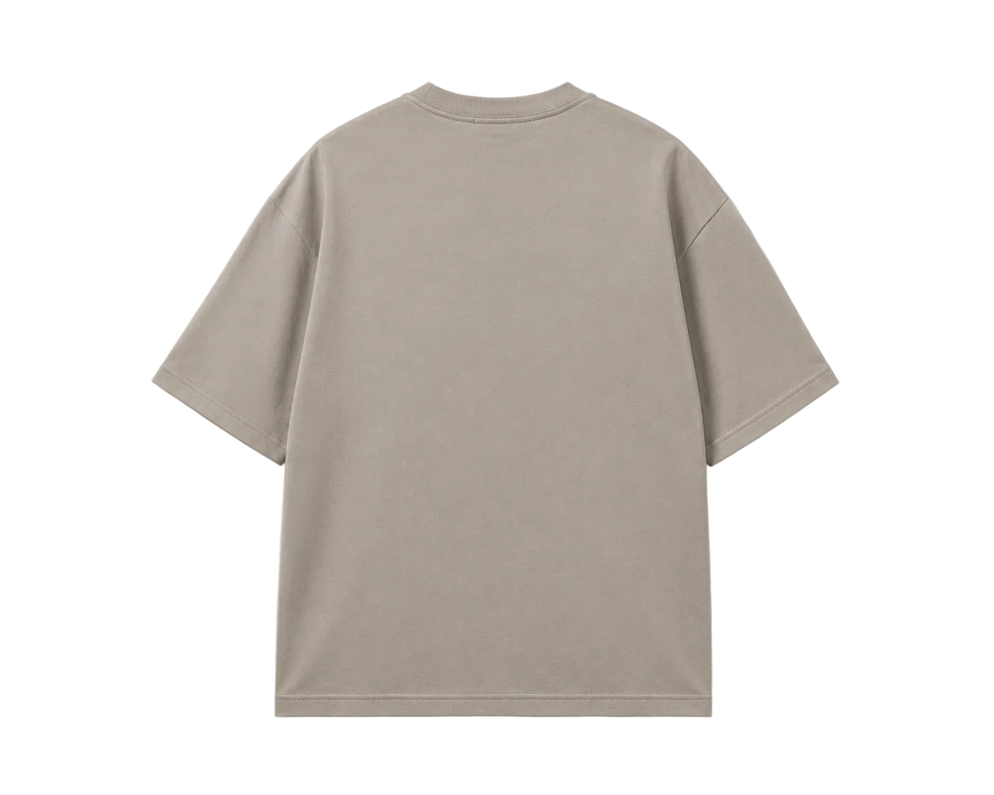 Beige t-shirt on a light gray background
