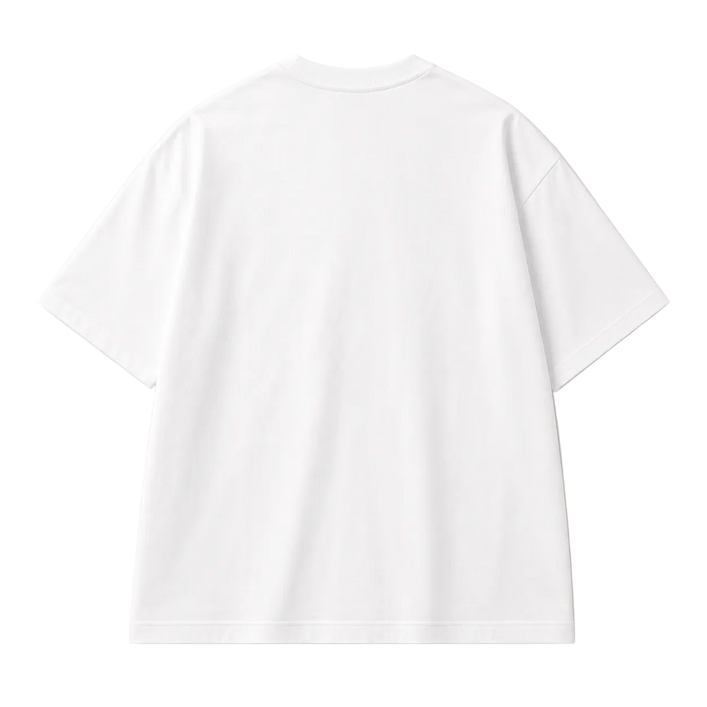 White t-shirt on a beige background