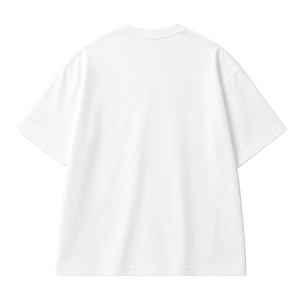 White t-shirt on a beige background
