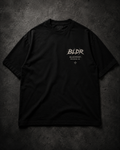 Black t-shirt with 'Bldr' logo on a dark textured background